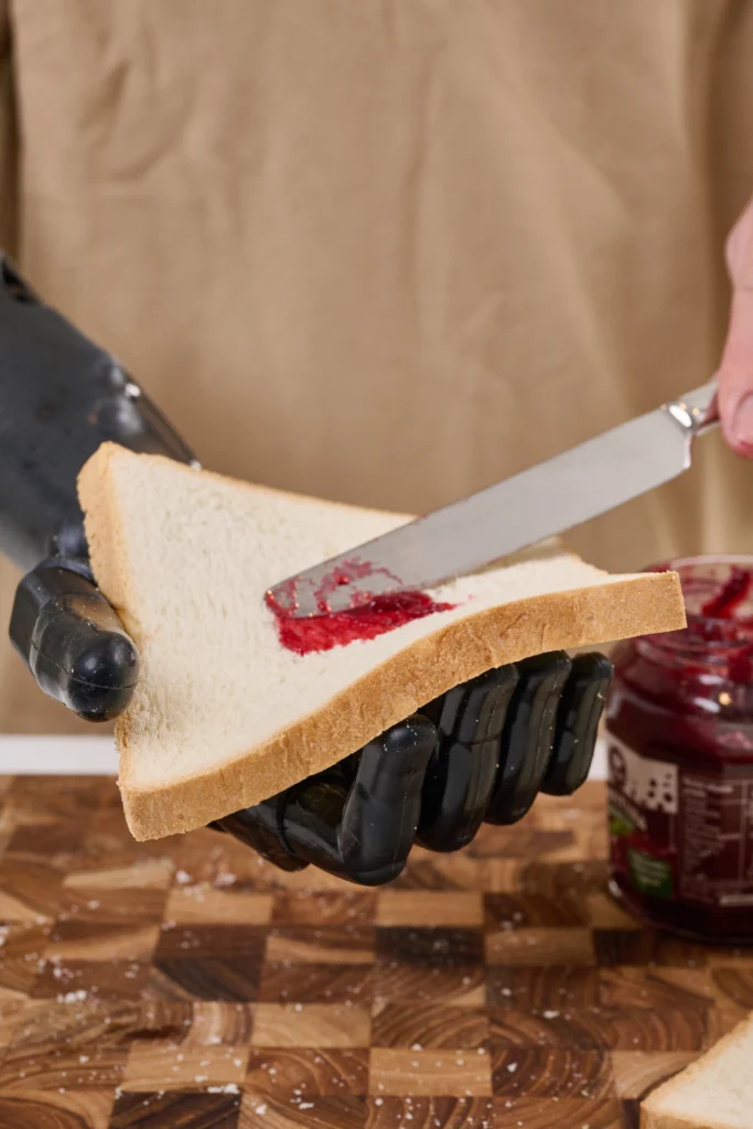 Making sandwich with Vulcan Prosthetic Arm